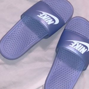 Periwinkle nike slides